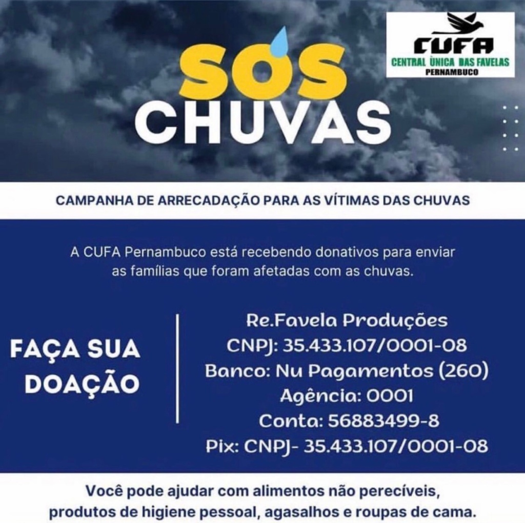Sobre as chuvas e perdas no Recife, Olinda e região:
